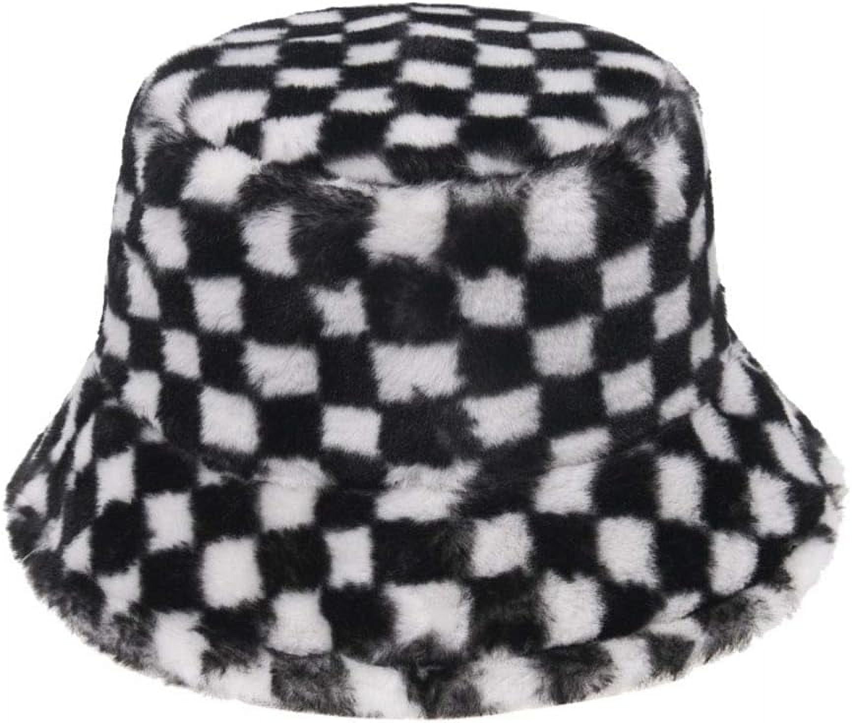 LA CARRIE Women's Faux Fur Bucket Hat – Snakeskin Print Winter Warm Fisherman Cap, Multiple Colors - View #6