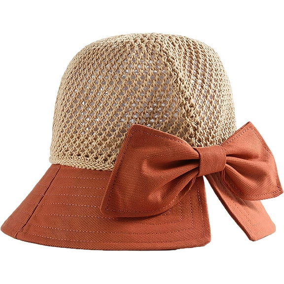 LinYooLi Women's Sun Hats with Wide Brim Floppy Beach Hat Packable Breathable with Bowknot for Summer Vacation