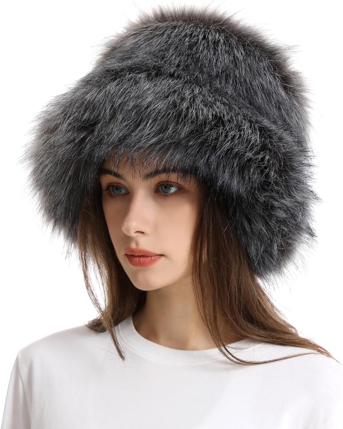 Fuzzy Hat Russian Ushanka Hat For Women Super Warm Faux Fur