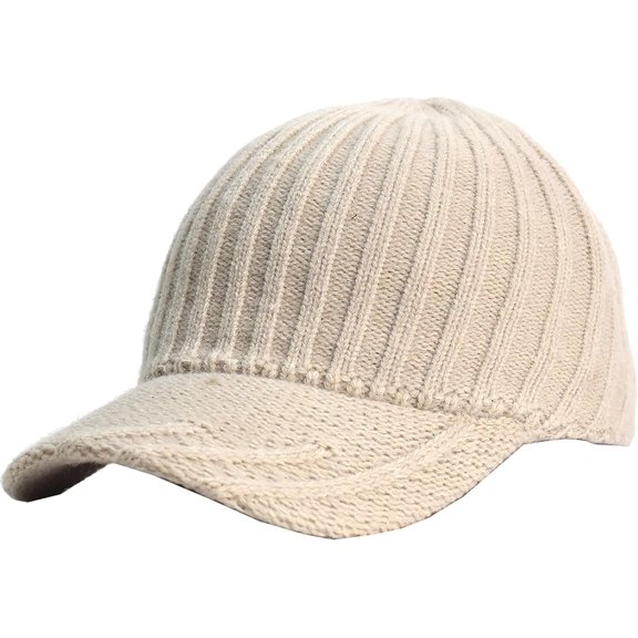 LinYooLi Womens Baseball Beanie Hat Cold Weather Knitted Newsoy Cap Warm Visor Brim Ski Hat Outdoor Winter