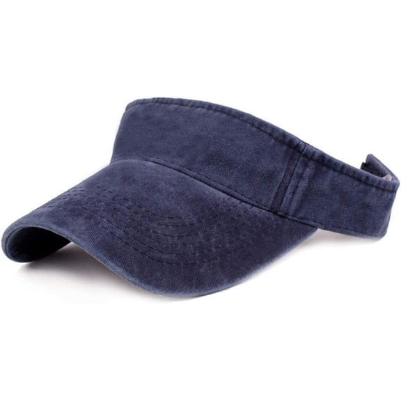 LinYooLi Womens Ladies Summer Cotton Adjustable Wide Birm Sports Tennis Golf Running Visor Sun Hat Cap