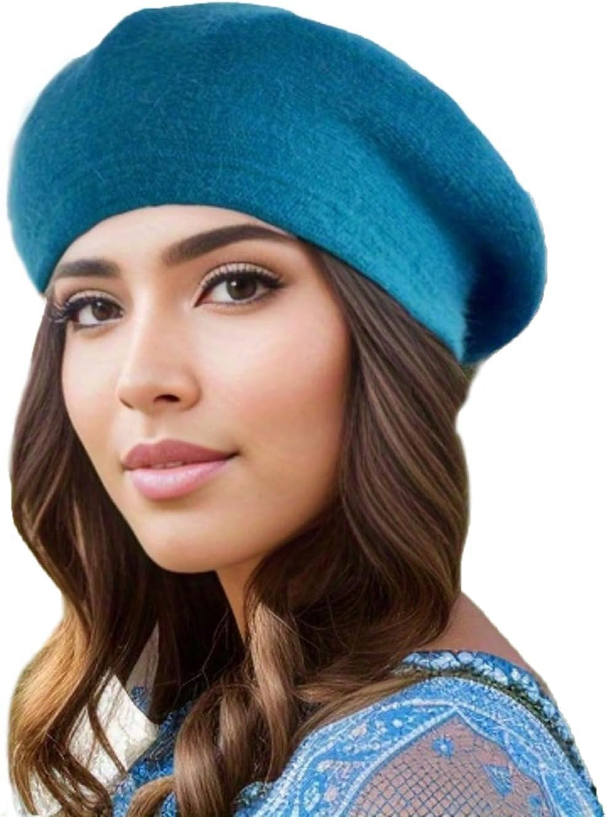 5557 Womens Winter Beret Hat, Angora Knitted Beanie Cap Fall French il_fullxfull.6366800430_m406.jpg main image 3
