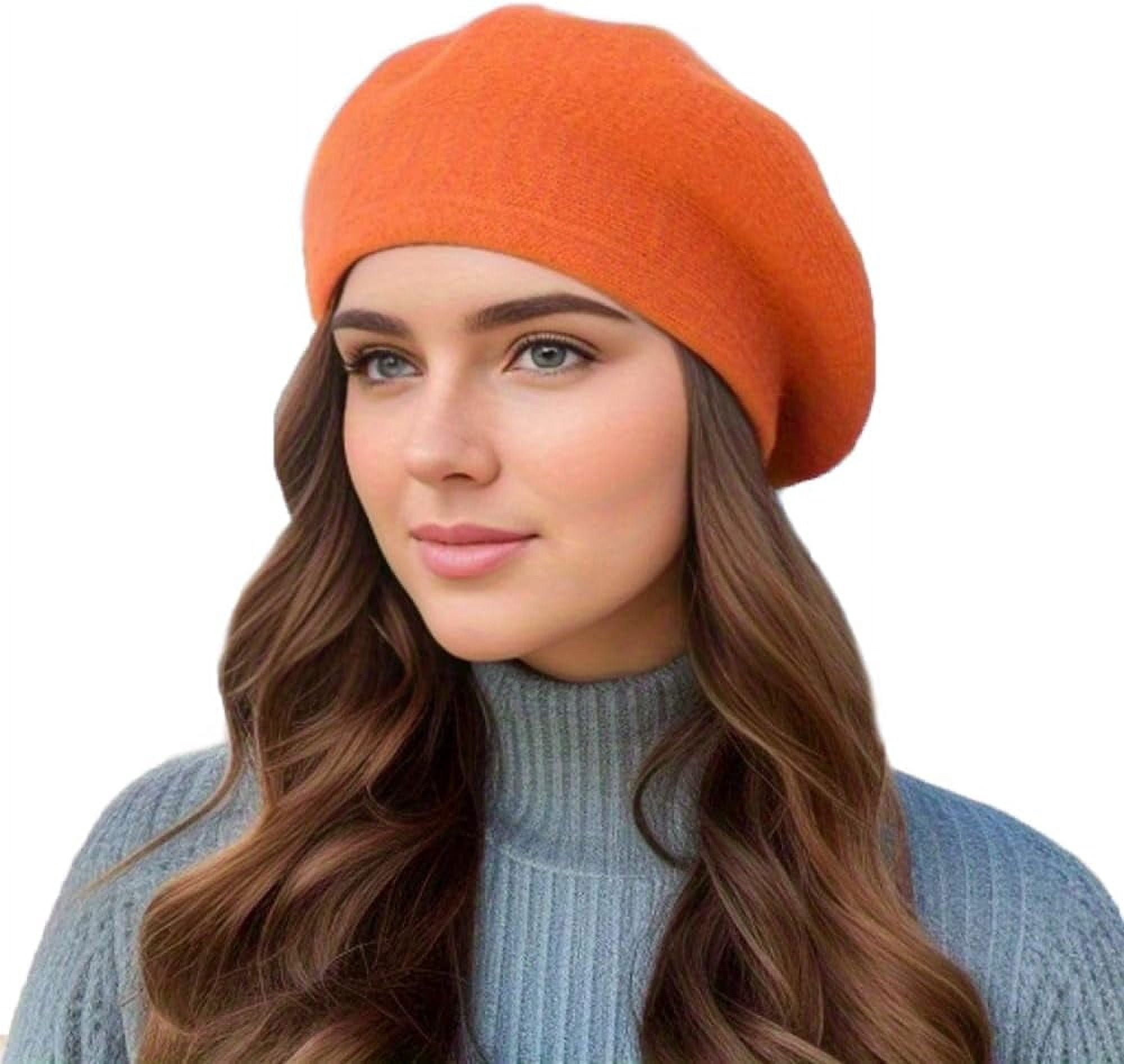5557 Womens Winter Beret Hat, Angora Knitted Beanie Cap Fall French il_fullxfull.6366800430_m406.jpg main image 4