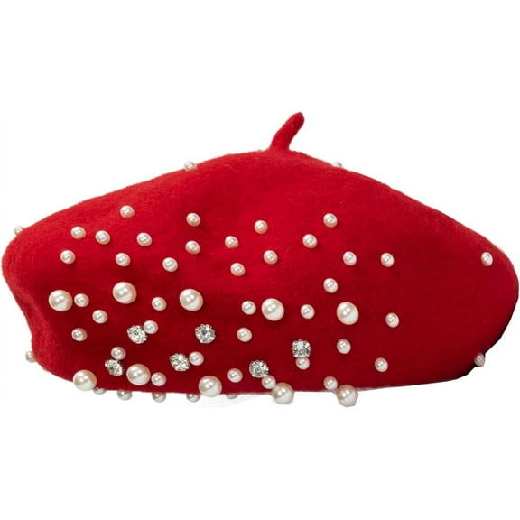 LinYooLi Womens Wool French Beret Chic Solid Beanie Hat Stretchable Classic Beret