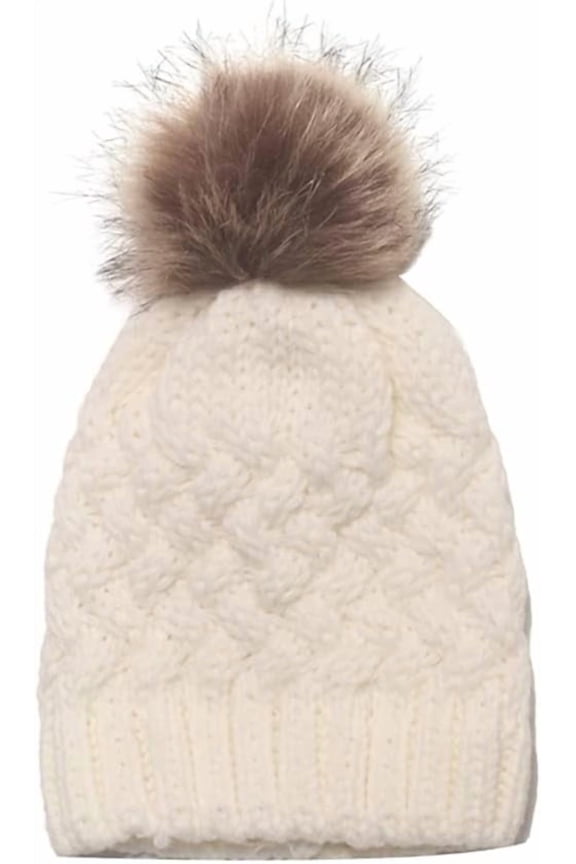 Wool Knitted Hat Winter Beanie Hats for Women Warm Soft Slouchy Skully Cap