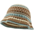 thumbnail image 1 of LinYooLi Y2k Beanie for Women Crochet Bucket Hats Men Stripes Beanies Cloche Hat Handmade Warm Knitted Fishing Hats, 1 of 4