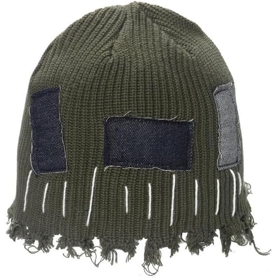 LinYooLi Y2k Beanie for Women Crochet Hats Beanies Hat Grunge Accessories Emo Slouchy Warm Men Holes Knitted Hats