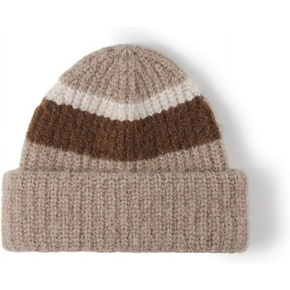 LinYooLi Y2k Beanie for Women Crochet Hats Demon Beanies Fuzzy Hat Grunge Accessories Slouchy Warm Knitted Hats