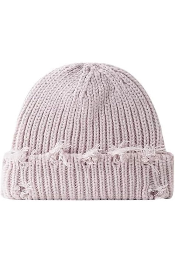 Y2k Beanie for Women Crochet Hats Holes Beanies Hat Grunge Accessories Emo Slouchy Warm Men Knitted Hats