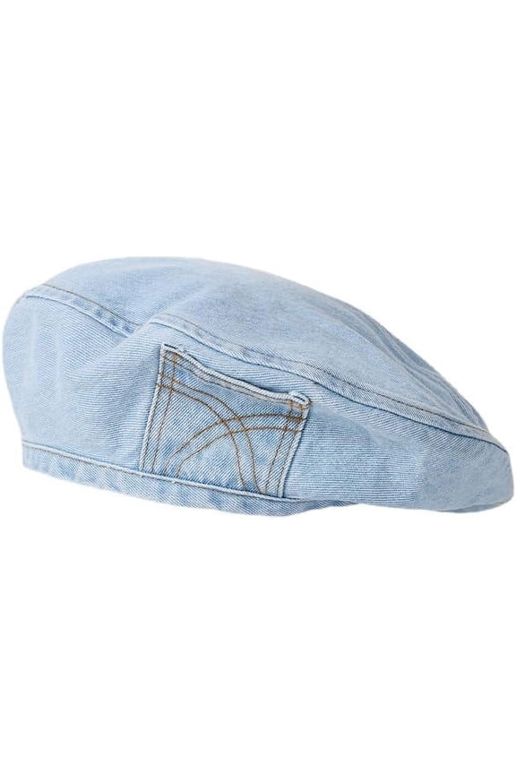 Y2k Hats Kpop Outfits for Women Painters Hat Denim Beret Women's Cap Hip-Hop Beanies Grunge Retro Girl Caps