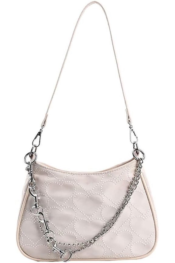 Y2k Purses and Handbags Gothic Grunge Purse Retro Alt Emo Small Shoulder Bags Clutch Purse with Zipper 90s Fashion Egirl Edgy