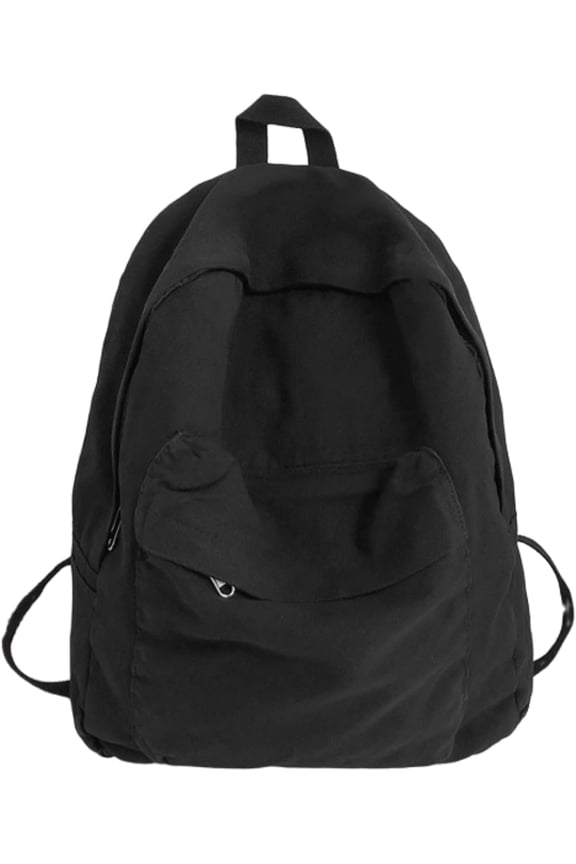 vintage canvas backpack for women men travel backpack solid color simple backpack laptop backpack rucksack (brown)