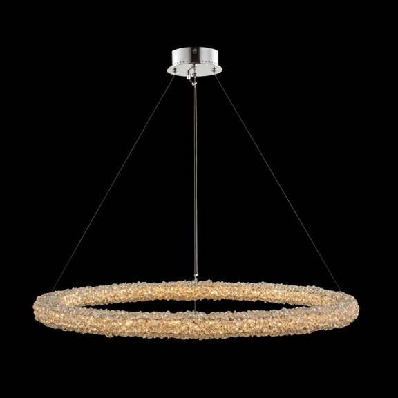 Lina 38 Inch LED Pendant in Crystal and Chrome
