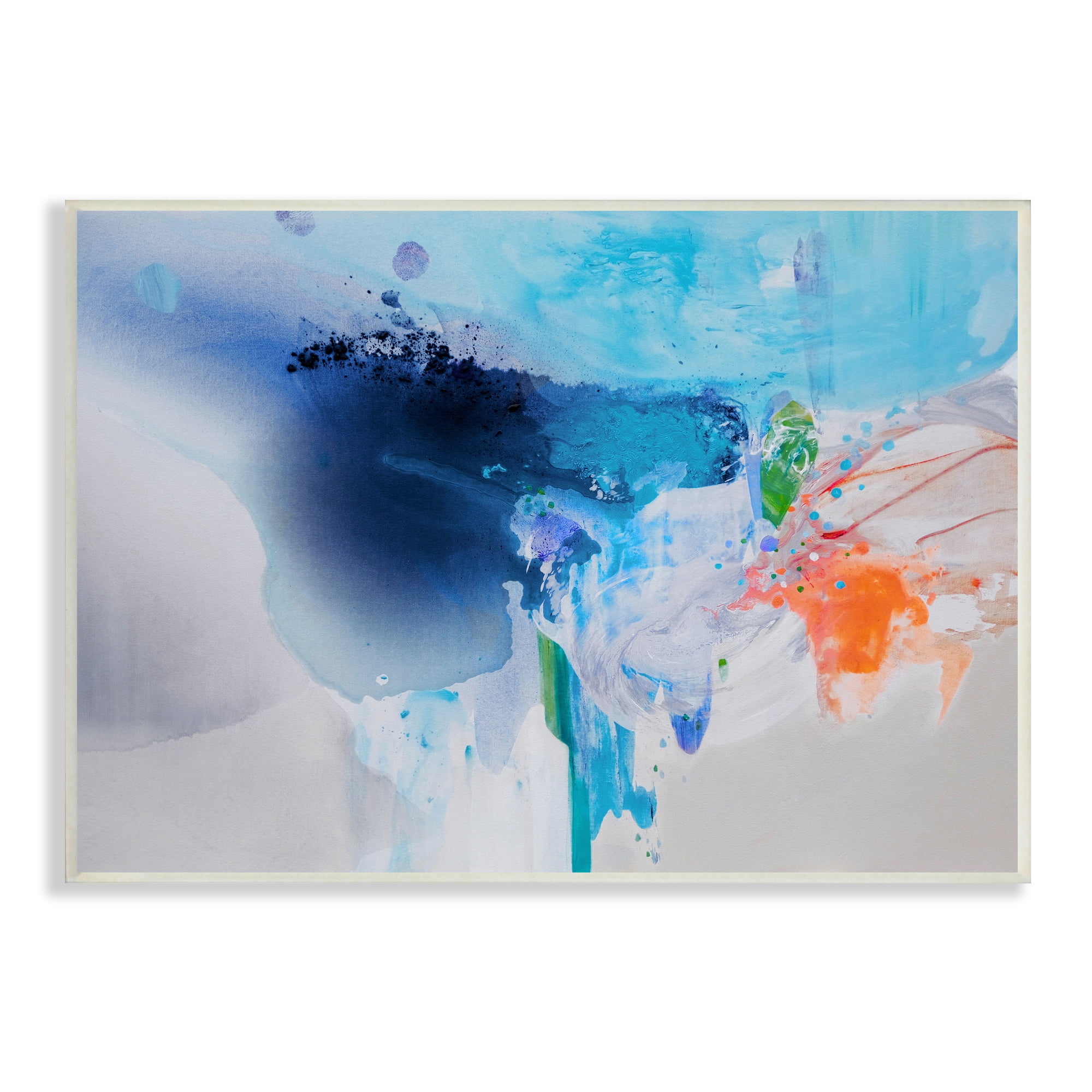 Stupell Industries Intense Painting Abstract Water Splash Fluid Ink Dilution,19 x 13, Design by Lina Alattar