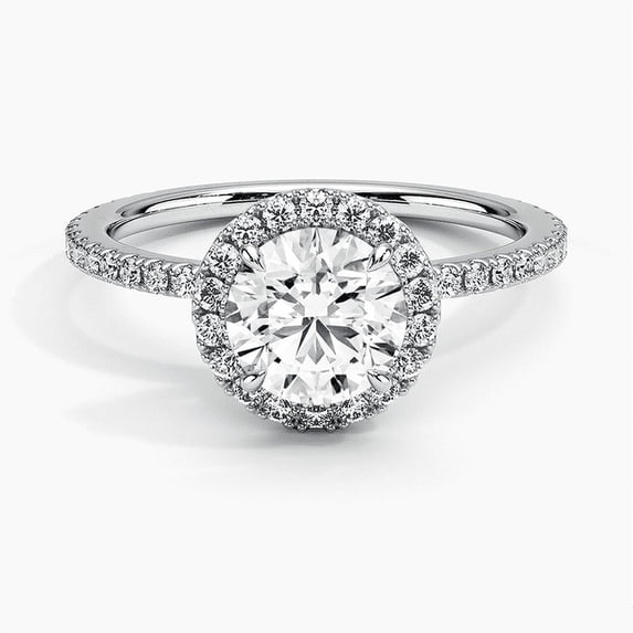 Lina Jewel 1.06 Ct Round Cut Lab-Created Simulated Diamond Halo Wedding ...