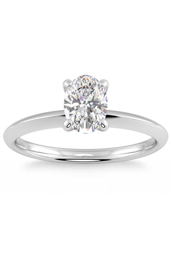 1.4 Ct Oval Cut Diamond Anniversary Band - 14K White Gold Plated Women's Ring Gift - Promise Engagement Ring for Her - Romantic Holiday Ring - Proposal Ring Idea