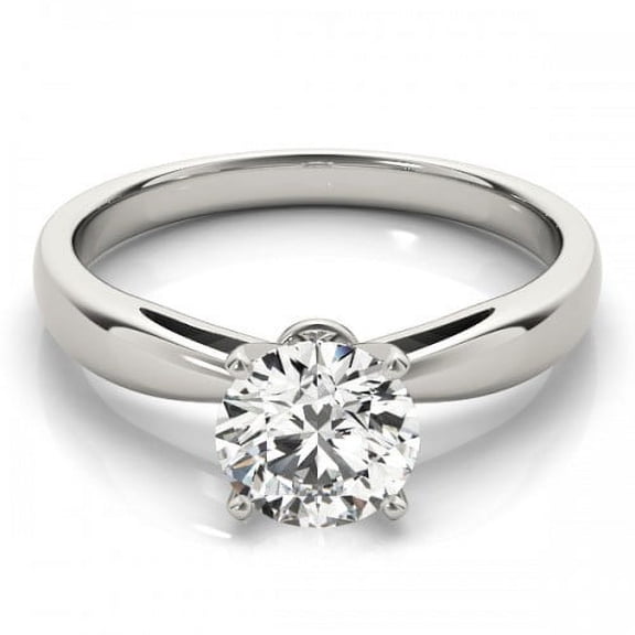 Lina Jewel 1.7 Ct Brilliant Round Cut Diamond Solitaire Ring for Her - Solo Diamond Engagement Ring in 14K White Gold Plated - Lab-Created Simulated Diamond Ring - Classic Wedding Ring for Women