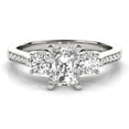 Filigree Rings Gold Plated Lina Jewel 1.92 Ct Radiant Cut 3-Stone Lab-Created Simulated Diamond ...
