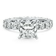 thumbnail image 1 of Lina Jewel 14K White Gold Plated Clearance Rings - 1.9 Ct Princess Cut VVS1/D Lab Created Simulated Diamond Ring - 9th Anniversary Gift for Her - Engagement Diamond Rings for Sister - New Styles, 1 of 3