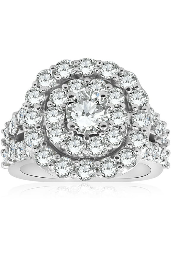 14K White Gold Plated Clearance Rings - 1 Ct Round Cut Diamond Women's Rings - Holiday Diamond Gifts for Her - Birthday Diamond Jewellery - Valentine's Day Her Rings Collection