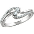 thumbnail image 1 of Lina Jewel 14K White Gold Plated Diamond Ring - Round Cut Brilliant 1 Ct Diamond Rings for Women - Beautiful Wedding Anniversary Ring - Gift for Mom Collection, 1 of 2