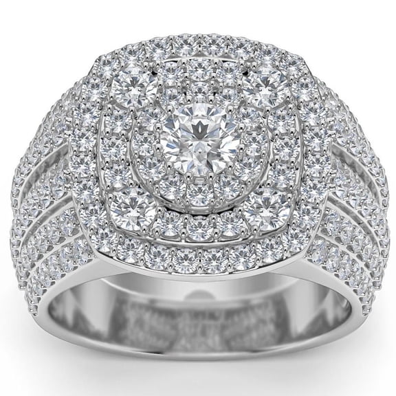 Lina Jewel 2 Ct Round Cut Lab Created Diamond Engagement Ring for Her - 14K White Gold Plated Elegant Prong Setting Ring - Ideal for Wedding & Anniversary Gifts