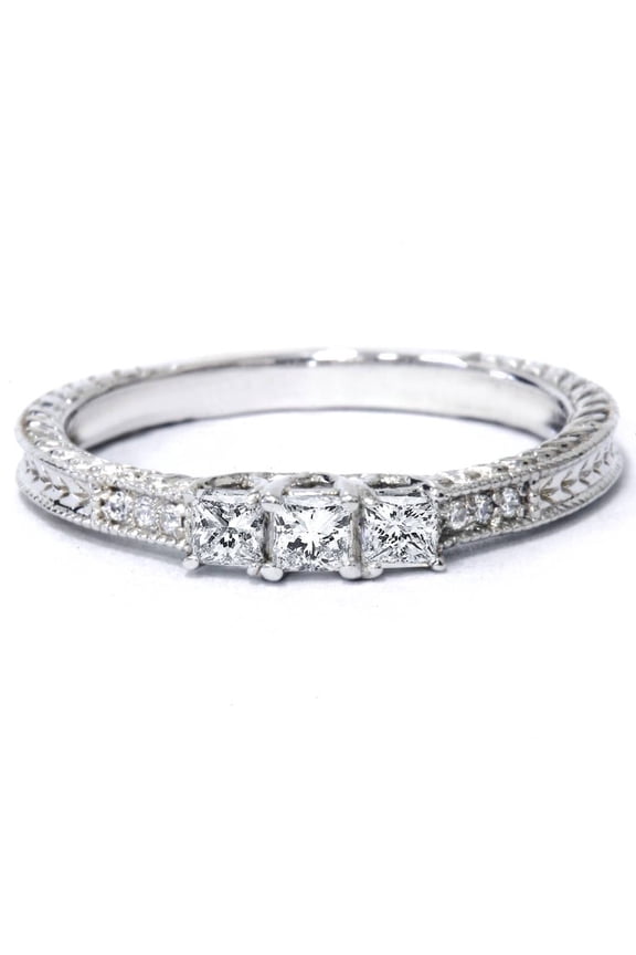 Handmade 1.3 Ct Princess Cut Lab Created Diamond Engagement Ring – Prong Set 14K White Gold Plated – Gift for Proposals or Anniversaries