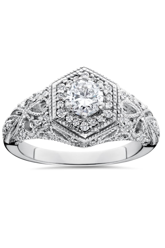 Round Cut 1 Ct Excellent Diamond Ring for Women's - 14K White Gold Plated Ring - Anniversary Diamond Clearance - Timeless Forever Ring - Diamond Gift