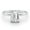 thumbnail image 1 of Lina Jewelry 2.24 Ct Emerald Cut Solitaire Moissanite Engagement Ring - Moissanite in 14K White Gold Plated - Elegant Prong Setting Ring - Perfect for Wedding, Proposal or Special Occasions, 1 of 6