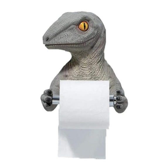 LinaLife Toilet Paper Holder Tissue Box Resin Wall Rack Toilet Paper Holder 3D Dinosaur Rack Bathroom Decor Shelf Bathroom Accessories Dinosaur Toilet Paper Holder Wall Mount, Dino Towel Holder C95
