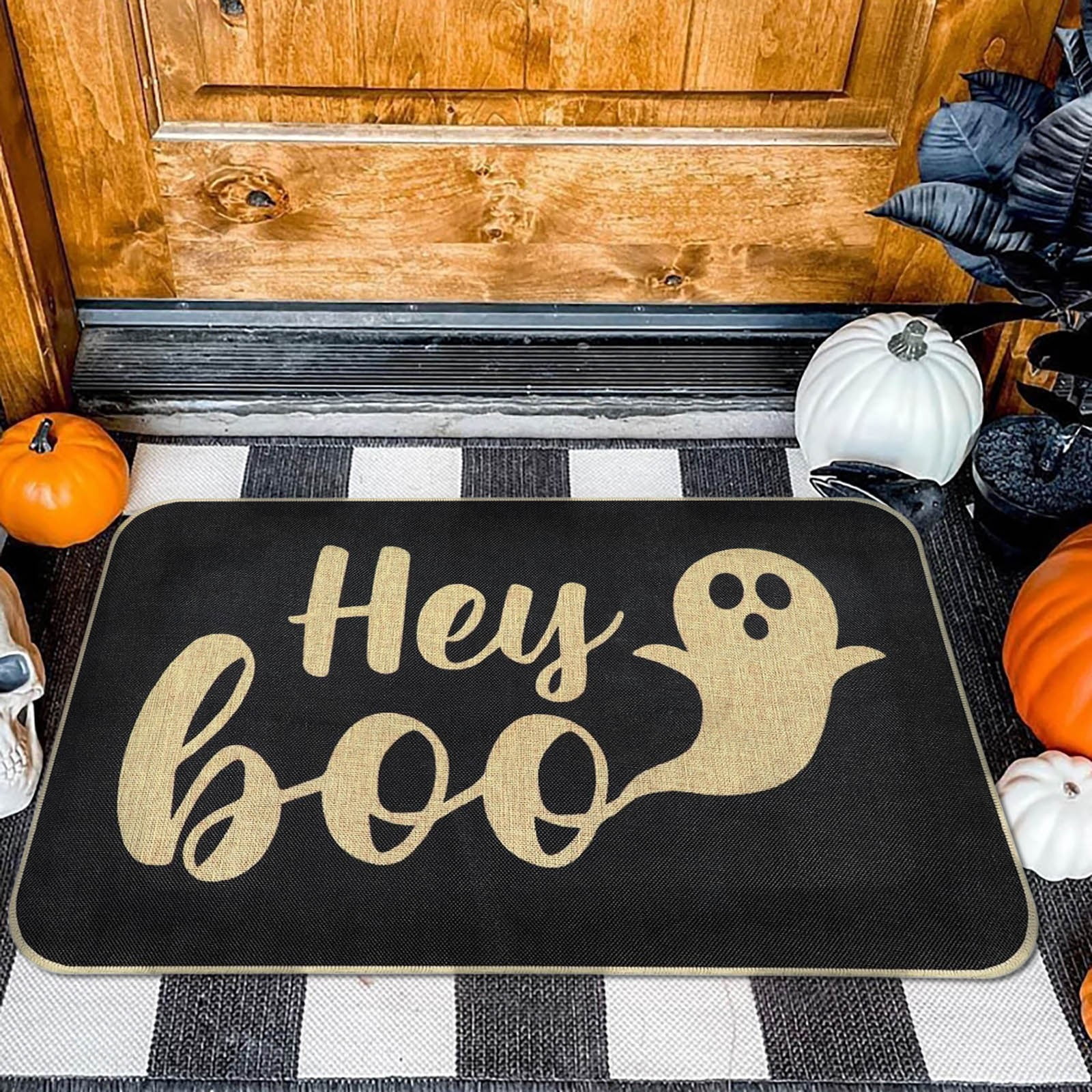 Linaba Clearance Floor Rug Mat Door Mat Halloween Door Mat Wear Non