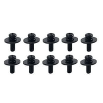Linaichen Drum Lug Mounting Screws 10pcs Metal Durable Drum Fastener Mounting Screws with Washers for Drum Lugs WC23 (Black)