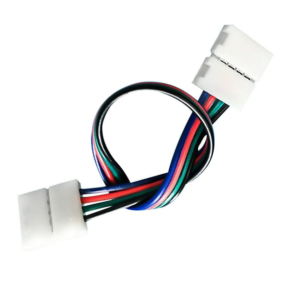 Linaichen LED Connection Line RGB 5050 Light Bar Connector Solder-free Quick Connect Colorful Lights Double- Cable Connector