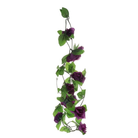 Linaichen green leaf vine Artificial Rose Vine 2.4M Length for Home/Wedding/Garden Decoration