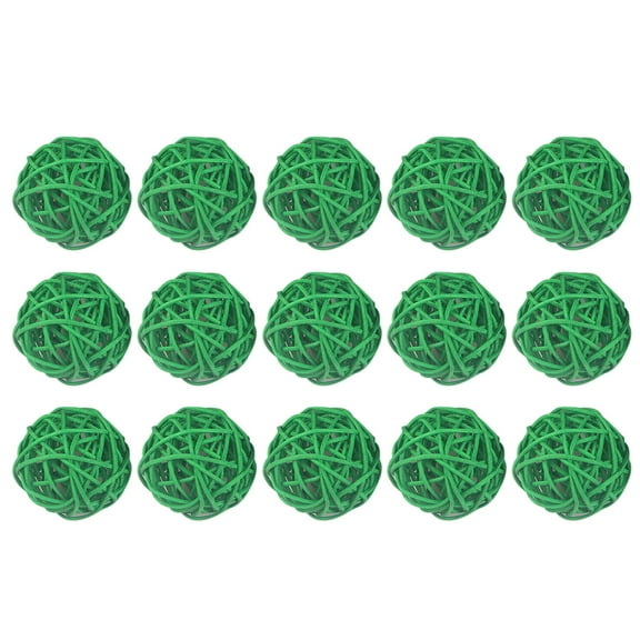 Linaichen hanging vine ball 15Pcs Green Wicker Rattan Balls for DIY Craft & Party Decor