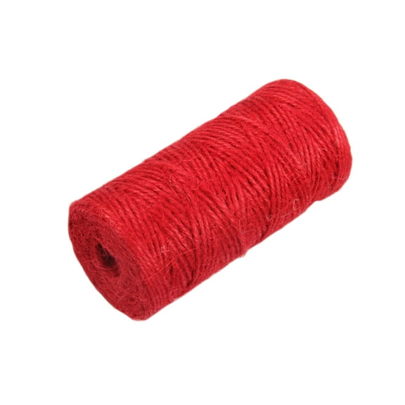 Linaichen hemp rope Red Jute Twine String for DIY Crafts, Gifts, Weddings, and Gardens - 100M