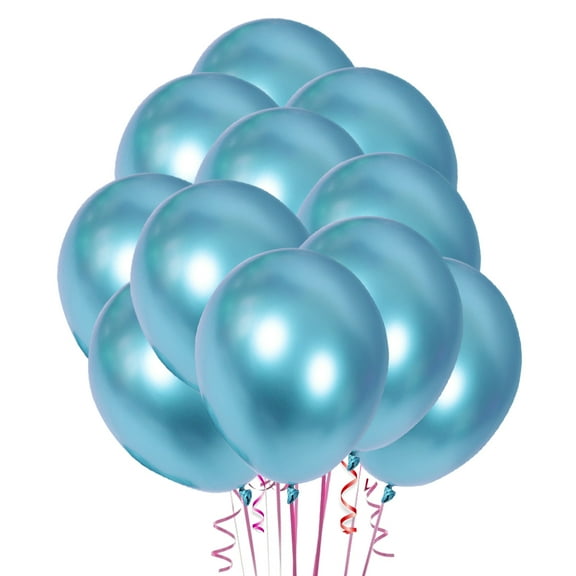 Linaichen latex balloons 50pcs Metallic Latex Blue Party Balloons Graduation Fiesta Supplies