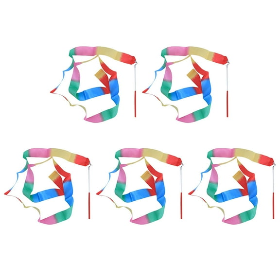Naierhg 4M Colorful Dance Ribbon Gym Rhythmic Art Gymnastic Streamer ...