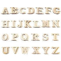 Linaichen wood slice 52-Count Wood Alphabet Letters for DIY Crafts and Decor