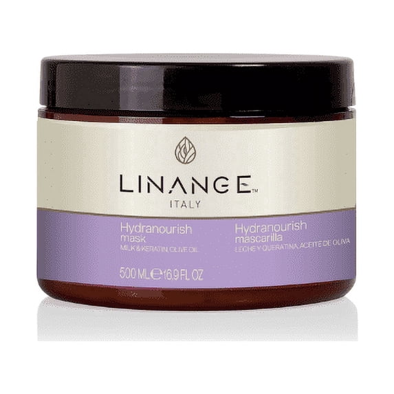 Linange Hydranourish Mask w/ Milk, Keratin & Olive Oil - 500ml / 16.9fl oz