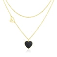 thumbnail image 1 of Linawe Black Gold Plated Heart Necklace, Layered Choker Pendant Necklaces for Women Trendy, Stainless Steel Gold Plated Chain Necklace, Y2K Stacked Necklace Preppy Jewelry, 1 of 7