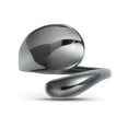 thumbnail image 1 of Linawe Black Gun Metal Chunky Rings for Women, Adjustable Hug Ring, Thumb Pinky Knuckle Finger Ring Jewelry, Big Spoon Open Rings, 1 of 7