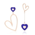 thumbnail image 1 of Linawe Blue Earrings for Women, Asymmetrical Heart Earrings Dangle, Rose Gold Lover Earrings, Neon Teacher Preppy Earrings Dangling, Queen Hearts Costume Jewelry, 1 of 6