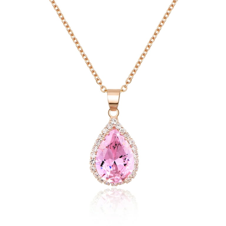Christmas Tree Necklace Lab Ruby & Emerald Pendant Rose Gold Delicate Necklace  Chain for Women Unique Moissanite Star Winter Necklace 