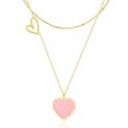 thumbnail image 1 of Linawe Pink Heart Layered Necklaces for Women, 14K Gold Pendant Necklace Set, Stainless Steel Choker Layering Necklaces, Preppy Cute Jewelry, Gift for Valentines Day Anniversary, 1 of 6