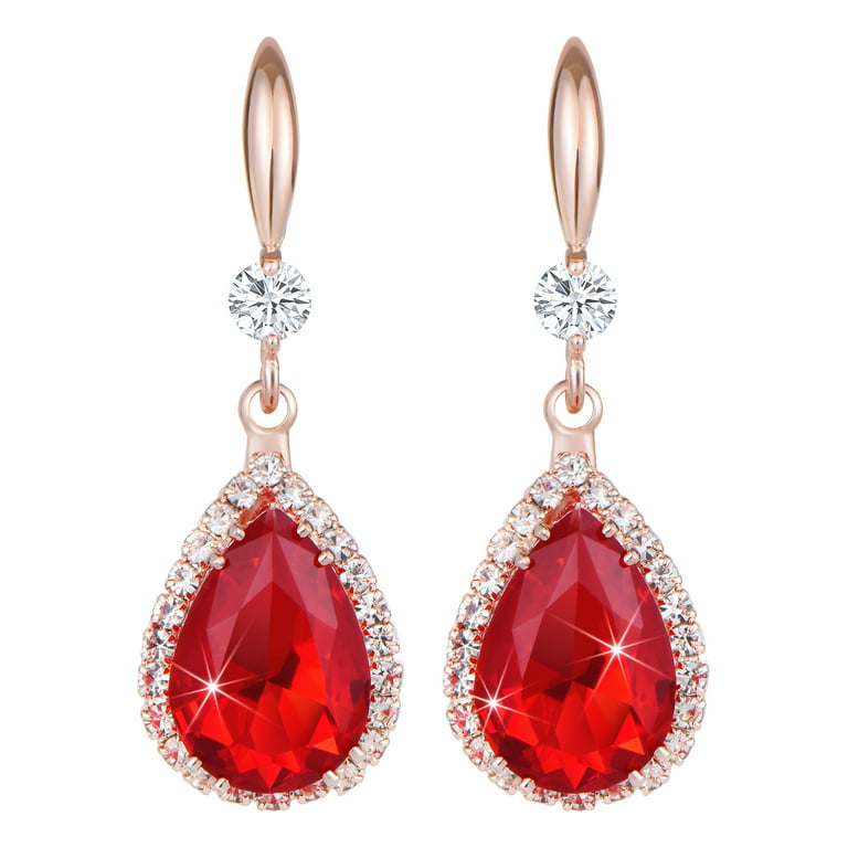 Jewelry, Wedding Formal Earrings Rose Gold Rhinestones