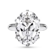 Linawe Silver Promise Cubic Zirconia Imitation Diamond Moissanite Rings for Women, Love Adjustable Solitaire Ring, Faux Gemstone Wedding Engagement Dupes Costume Jewelry