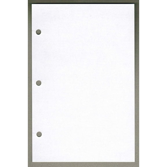 Linco Unruled Filler Paper, 5.5" x 8.5", White, 3-Holes, 24-lb - 100 Sheets