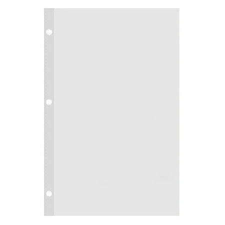 Linco Unruled White 3-Hole Filler Paper, 5.5" x 8.5", Mylar Reinforced 50lb Offset - Pack of 100 Sheets
