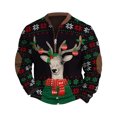 thumbnail image 1 of Lincoa Men's Black Christmas Pullover - Festive Design with Comfortable Fabric, 1 of 3